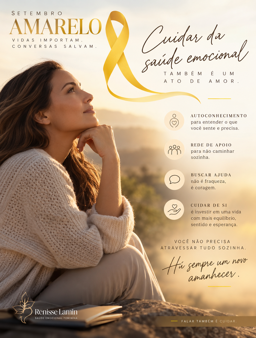Setembro Amarelo: cuidar da saúde emocional também é um ato de amor